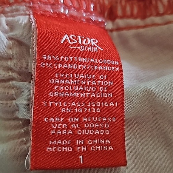 Astor Denim Orange Skirt Size 1 - Picture 6 of 6